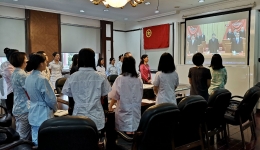 市三医院团委组织观看纪念五四运动100周年大会直播