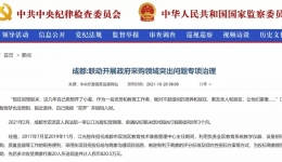 墨池警钟丨成都：精准监督，构筑政府采购领域廉政风险防控“防火墙”！